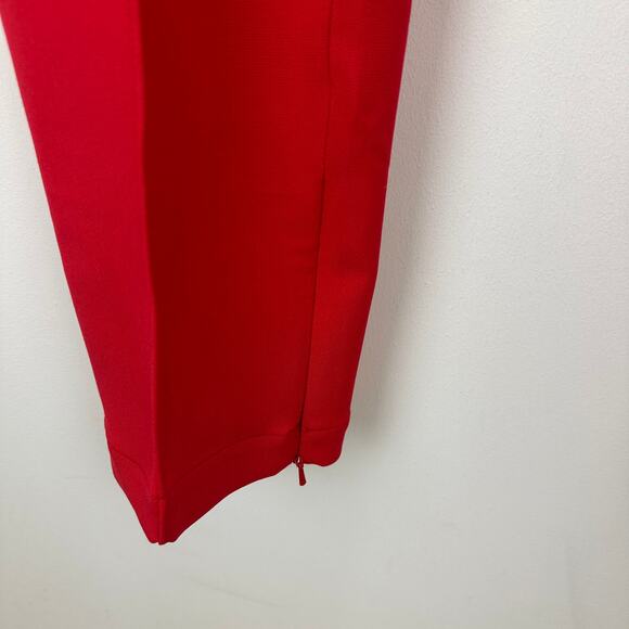 Madewell Mid Rise Slim Ankle Pant Straight Leg Red Classic Relaxed US 4 NWT - Picture 7 of 12